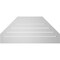 Ekena Millwork Octagonal Top Surface Mount PVC Gable Vent w/ 2"W x 2"P Brickmould Sill Frame, 40"W x 18"H GVPOT40X1803SF - alternate 2